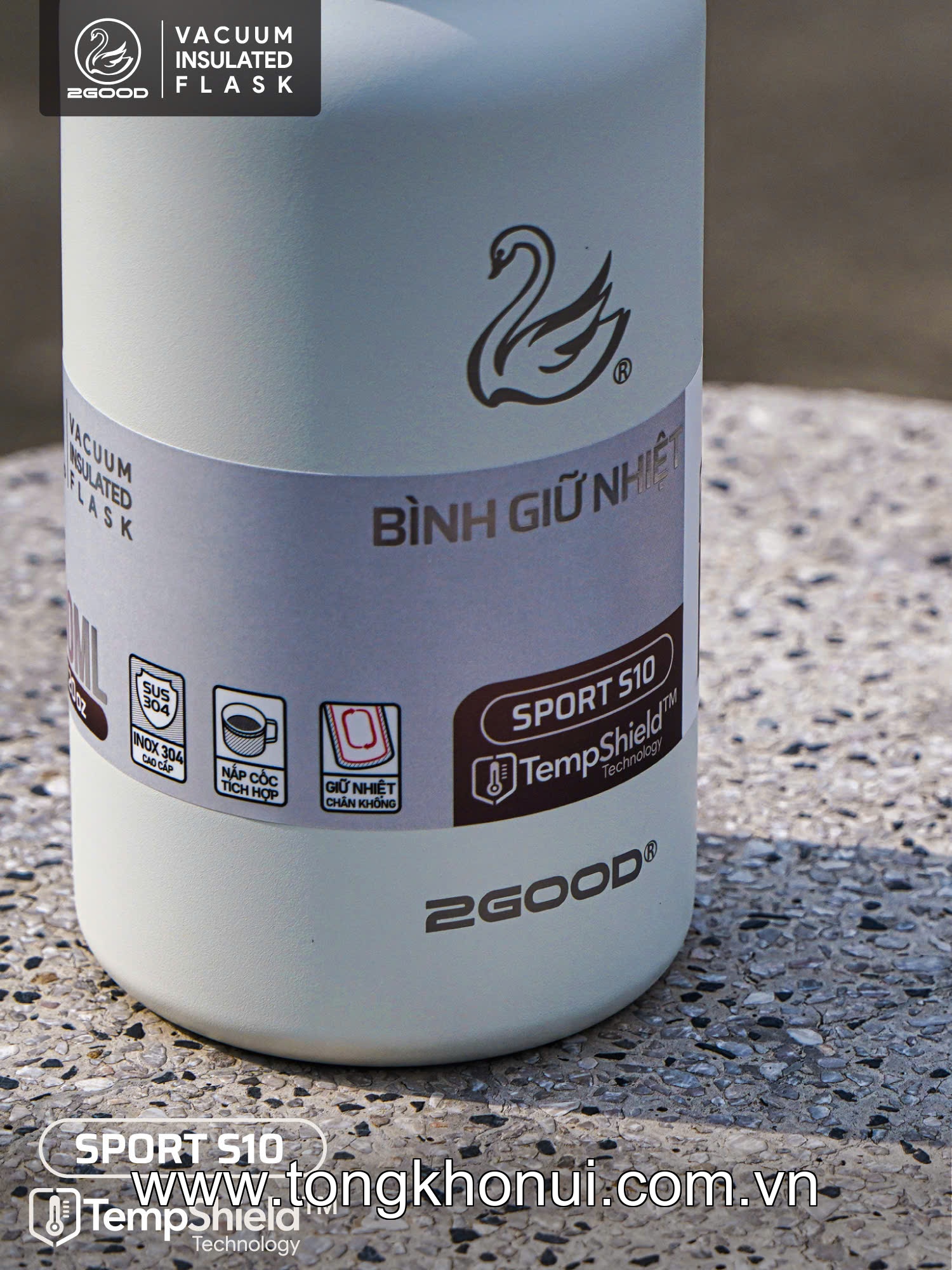 BÌNH GIỮ NHIỆT 2GOOD SPORT S10 1100ML – INOX 304, NẮP KIÊM CỐC, LỌC TRÀ, NÚT BẤM RÓT TIỆN LỢI, BẢO HÀNH 1 NĂM ảnh 14