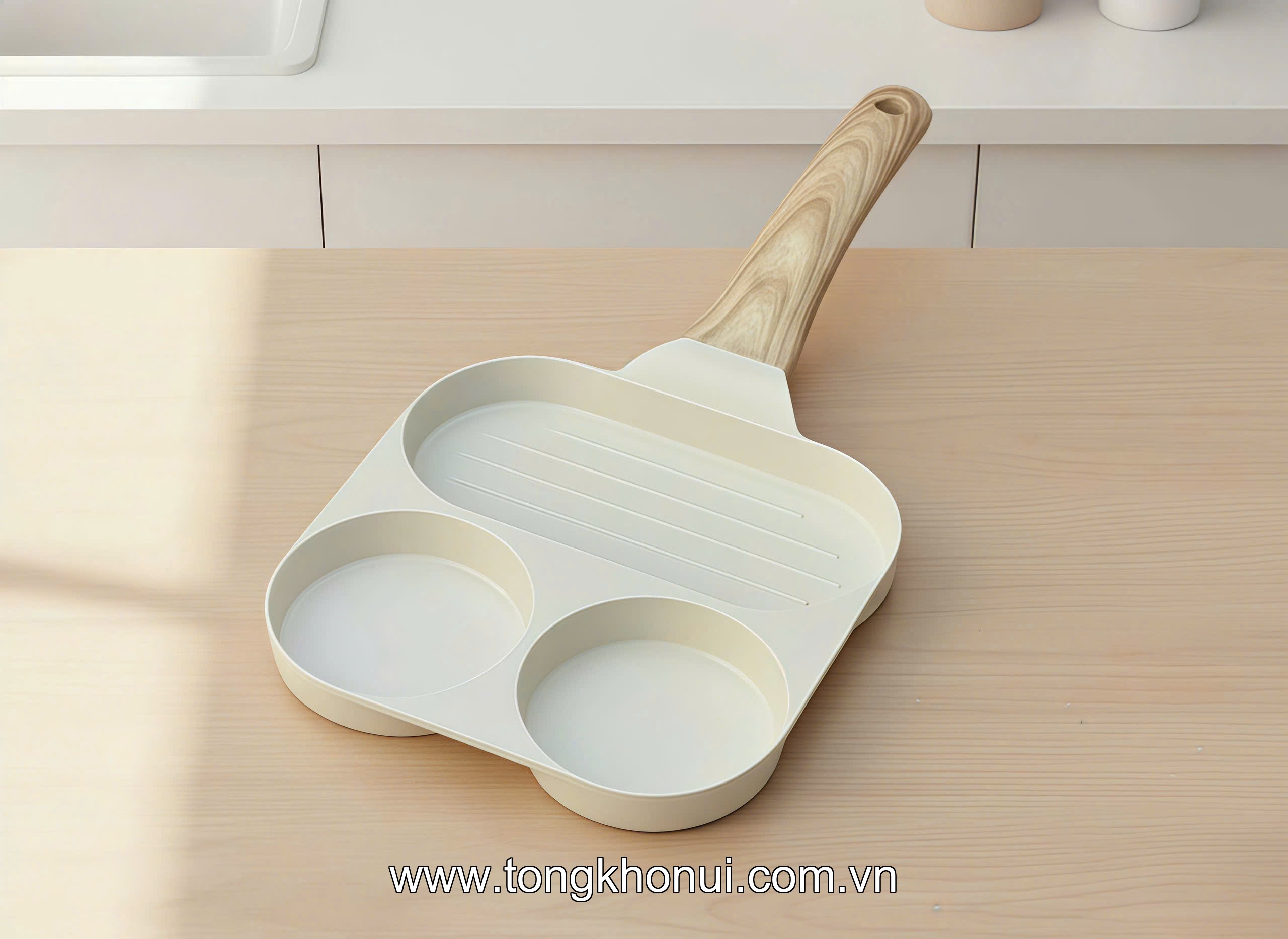Chảo vuông chia ngăn, nhôm đúc đáy từ nguyên khối Todaii . Mã TDI-4516109 ảnh 7