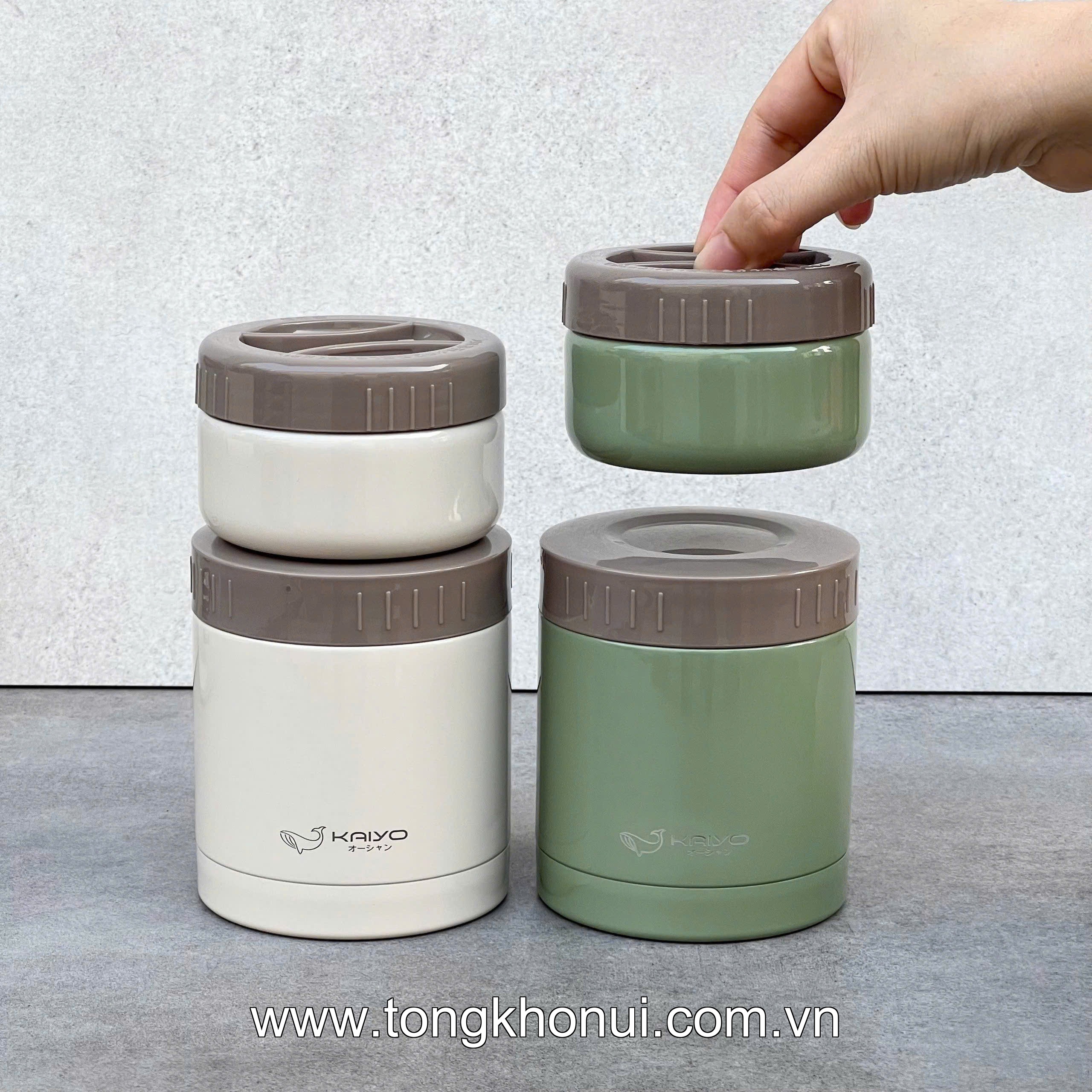 Bộ hộp cơm giữ nhiệt Kaiyo 5 món 1200ml KVL-3284, KVL-3291 ảnh 4