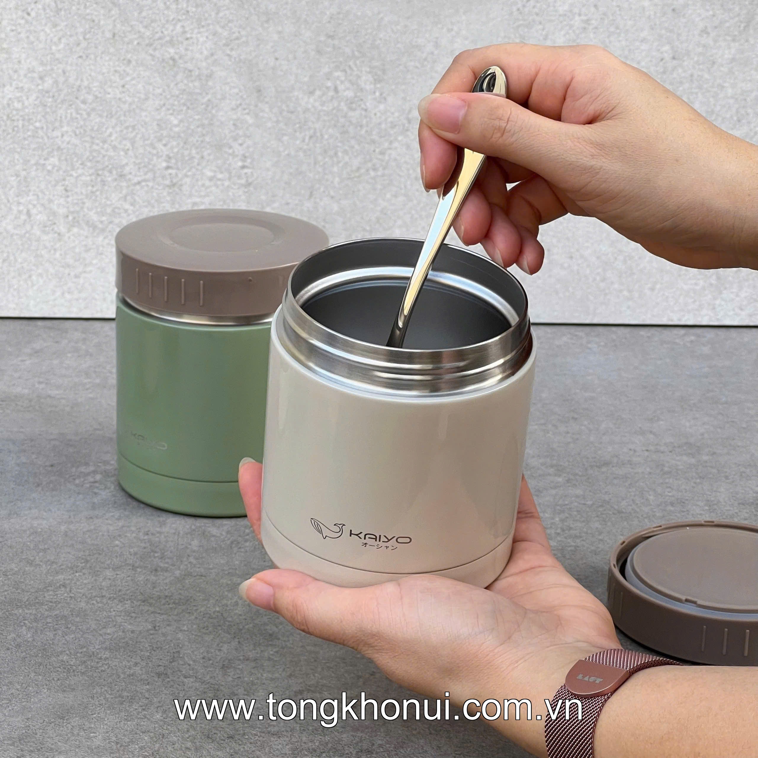 Bộ hộp cơm giữ nhiệt Kaiyo 5 món 1200ml KVL-3284, KVL-3291 ảnh 8