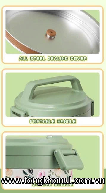 CẶP LỒNG Ủ CHÁO ĐA NĂNG OYATTON O53 1700ML – INOX 316L, GIỮ NÓNG 24H, GIOĂNG SILICON CHỐNG TRÀN! ảnh 3