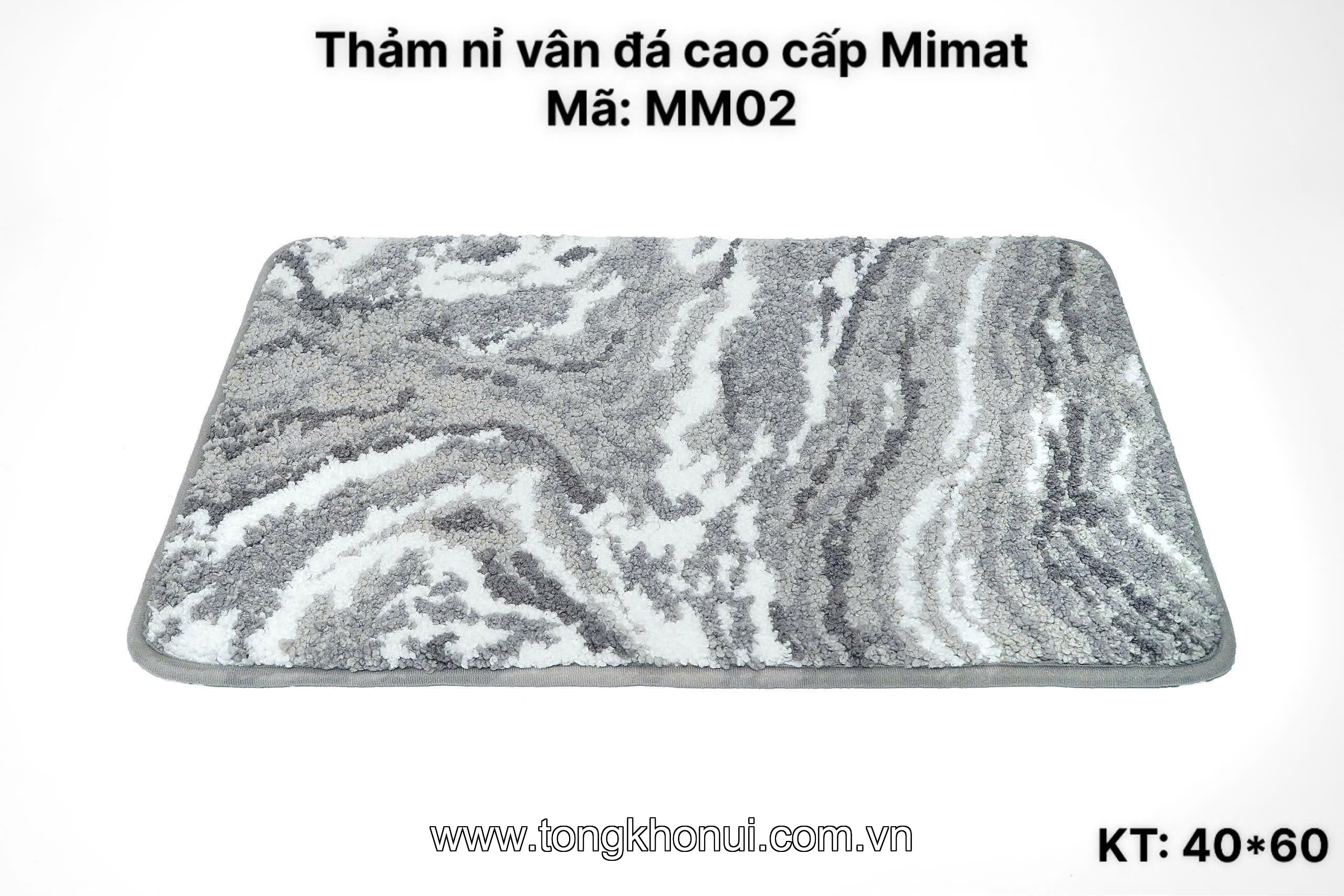 THẢM NỈ VÂN ĐÁ MARBLE CAO CẤP MIMAT 40X60CM – MM01 VÀNG CÁT & MM02 GHI XÁM! ảnh 9