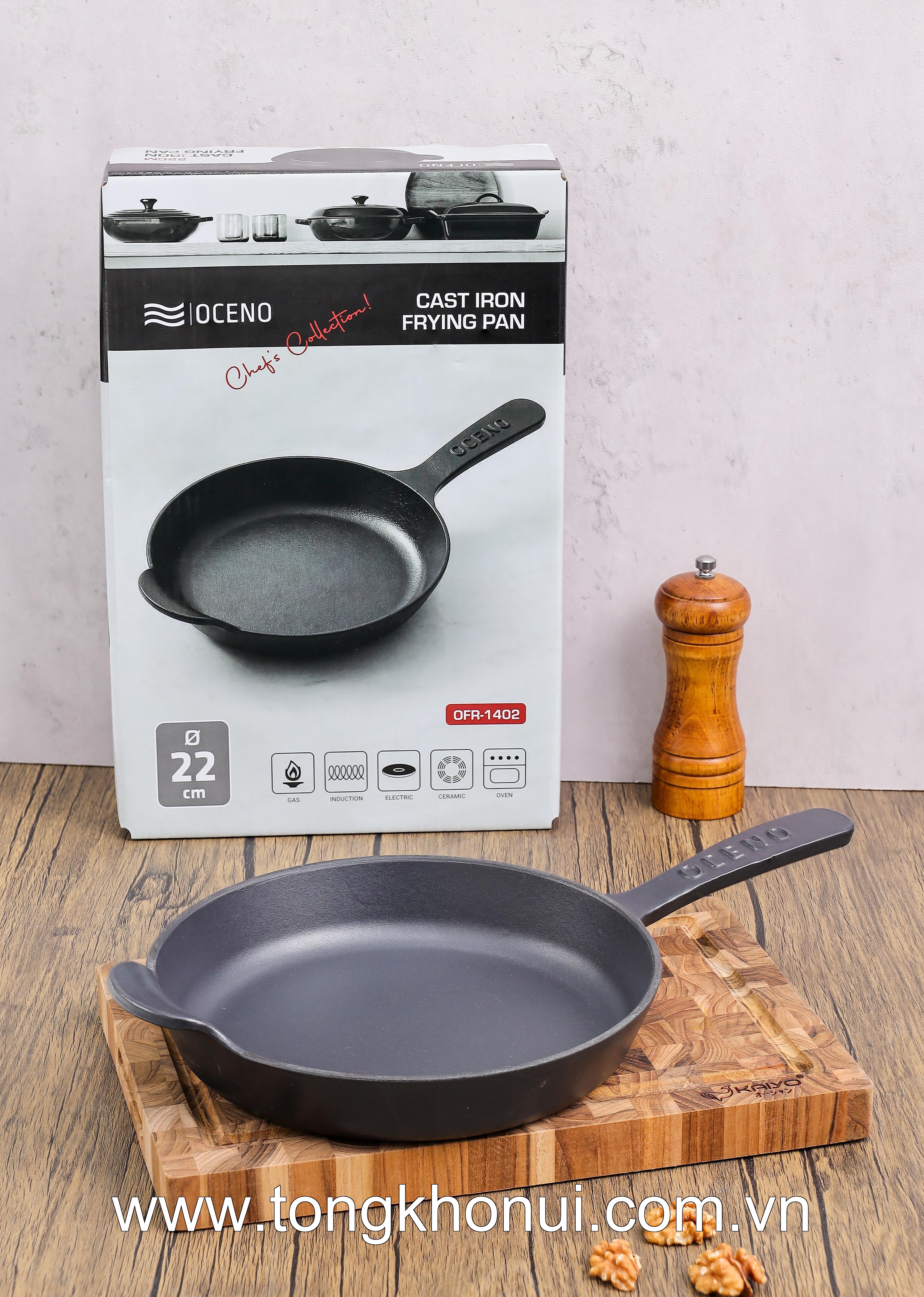 CHẢO GANG TRÒN HAI TAY CẦM OCENO – SIZE 18CM (OFR-1396) & 22CM (OFR-1402) ảnh 13