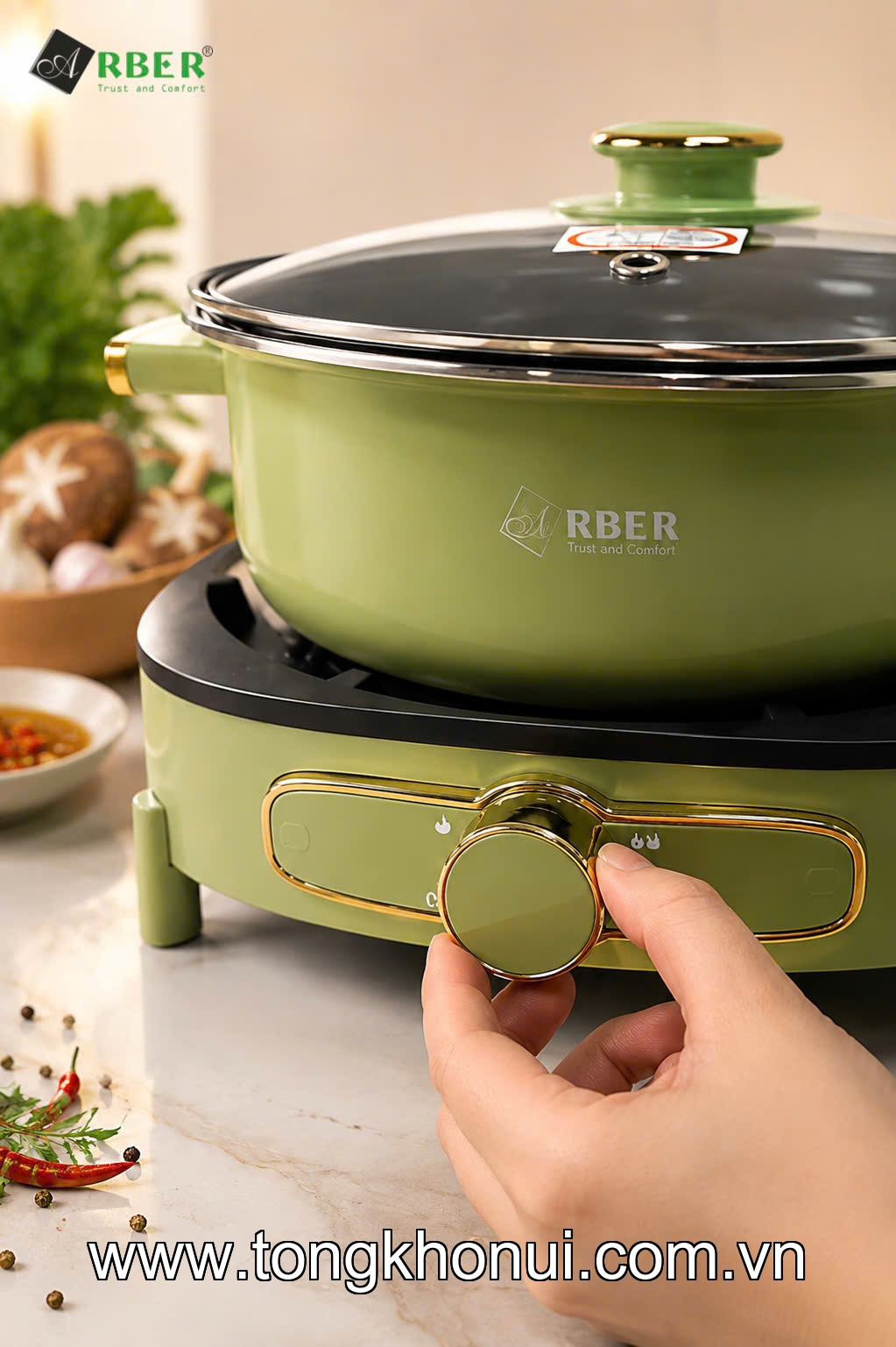 Nồi lẩu điện đa năng Arber HH5.5L ảnh 5