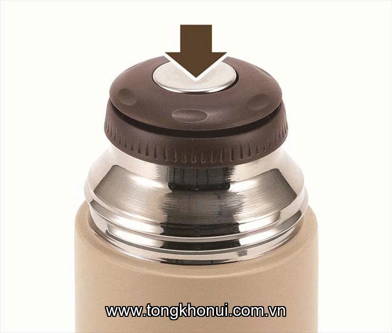 BÌNH GIỮ NHIỆT KÈM NẮP CỐC COCO CAFÉ 450ML – INOX 304 NỘI ĐỊA NHẬT – ĐEN & BE ảnh 7