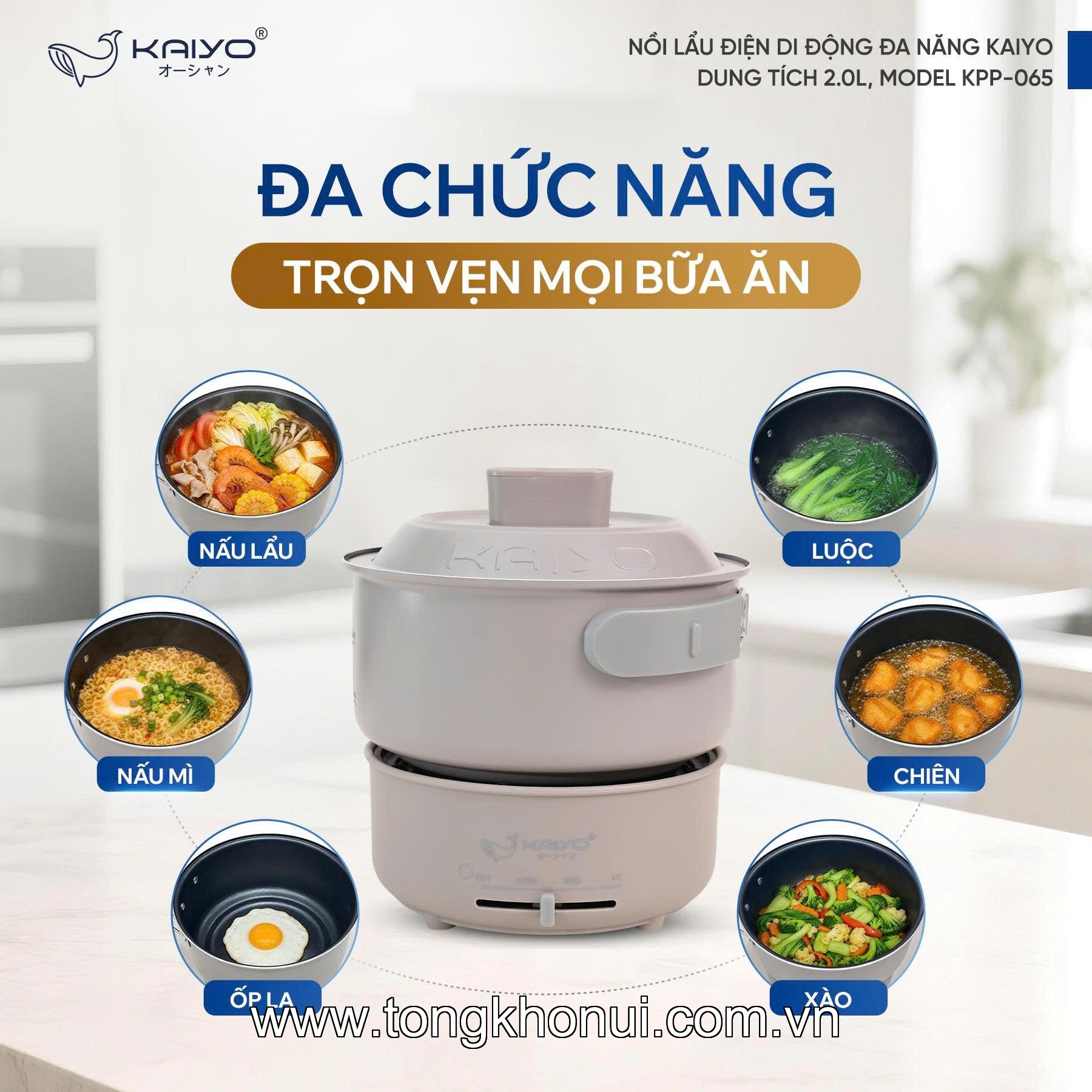 Nồi lẩu điện di động đa năng Kaiyo dung tích 2.0L Model KPP-065 ảnh 1