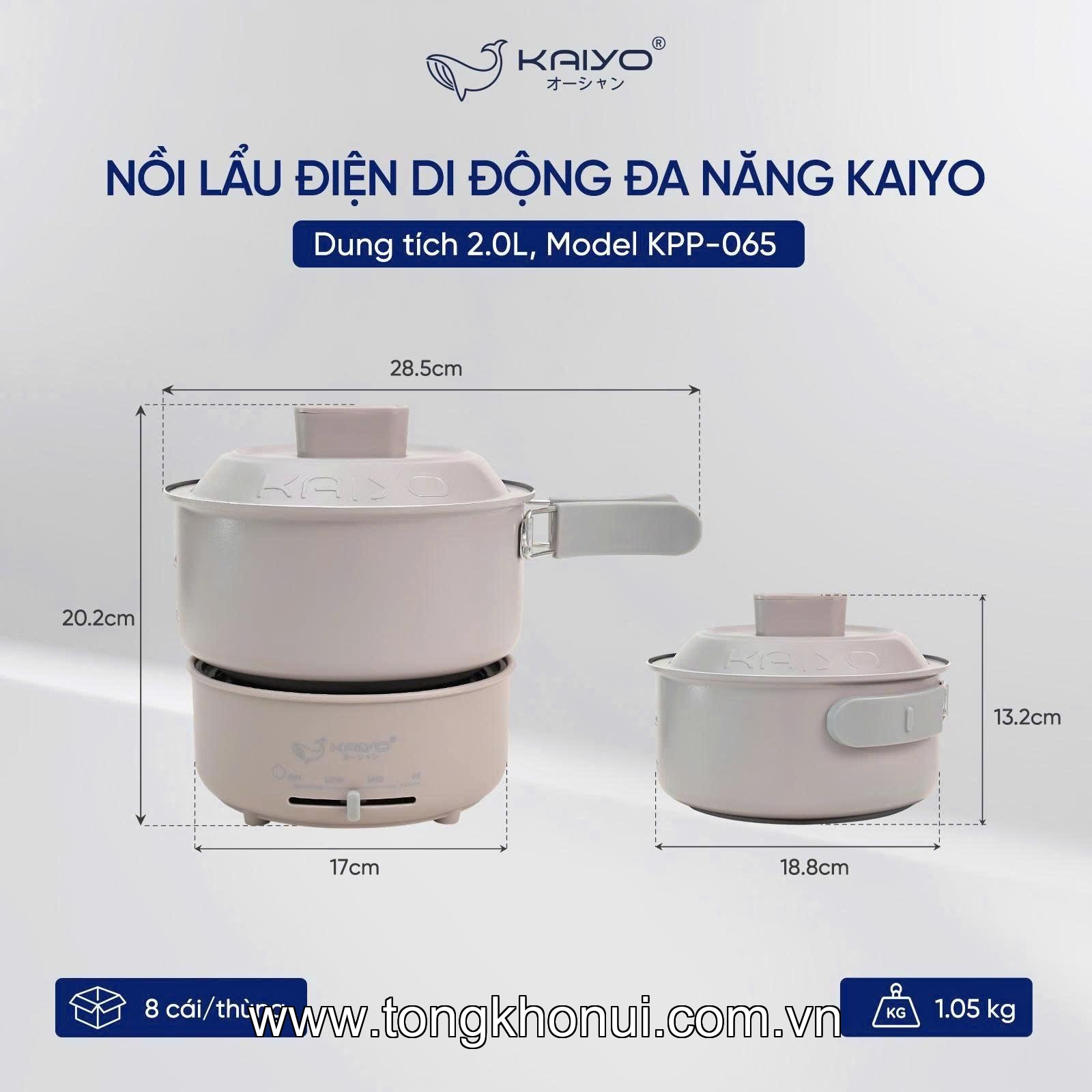 Nồi lẩu điện di động đa năng Kaiyo dung tích 2.0L Model KPP-065 ảnh 16