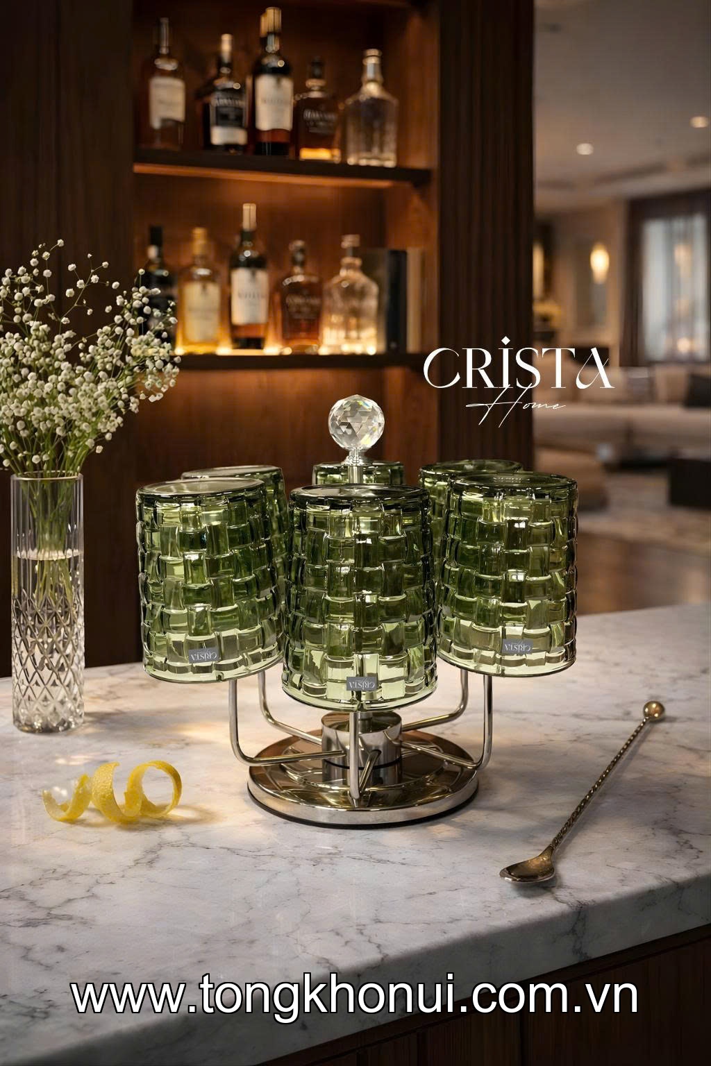 BỘ 6 CỐC THỦY TINH VÂN CARO CRISTA HOME 280ML – CỐC UỐNG NƯỚC ĐẸP, LÀM QUÀ TẶNG SANG (MÃ 60201) ảnh 15