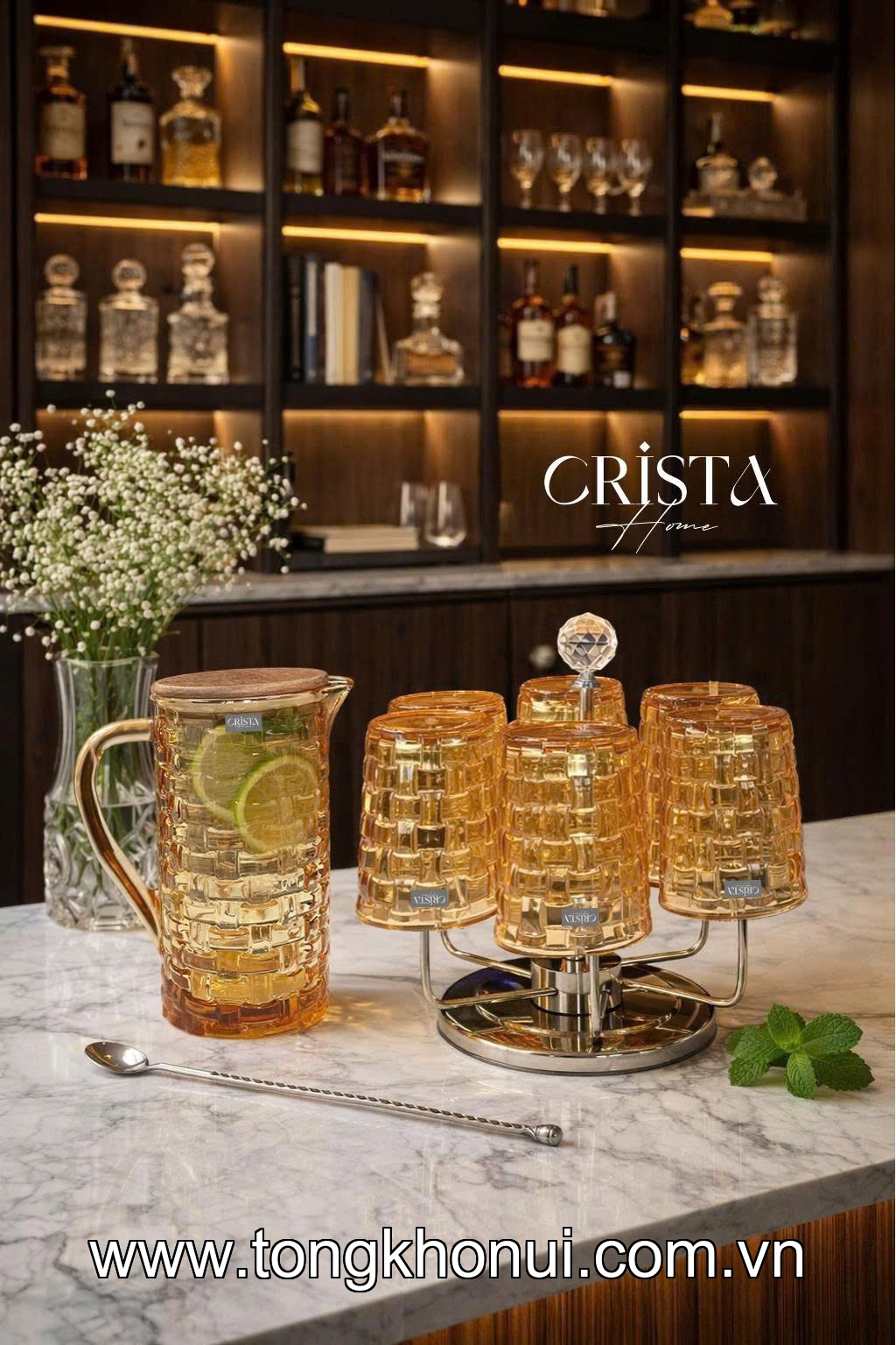 BỘ 6 CỐC THỦY TINH VÂN CARO CRISTA HOME 280ML – CỐC UỐNG NƯỚC ĐẸP, LÀM QUÀ TẶNG SANG (MÃ 60201) ảnh 17