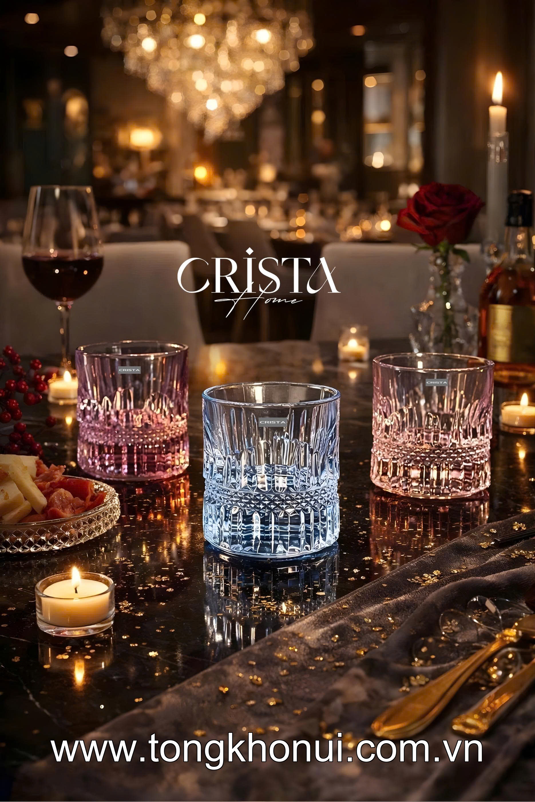 BỘ 6 CỐC RƯỢU WHISKY THỦY TINH 195ML CRISTA HOME – LY UỐNG RƯỢU TIẾP KHÁCH SANG TRỌNG (MÃ 60221) ảnh 1