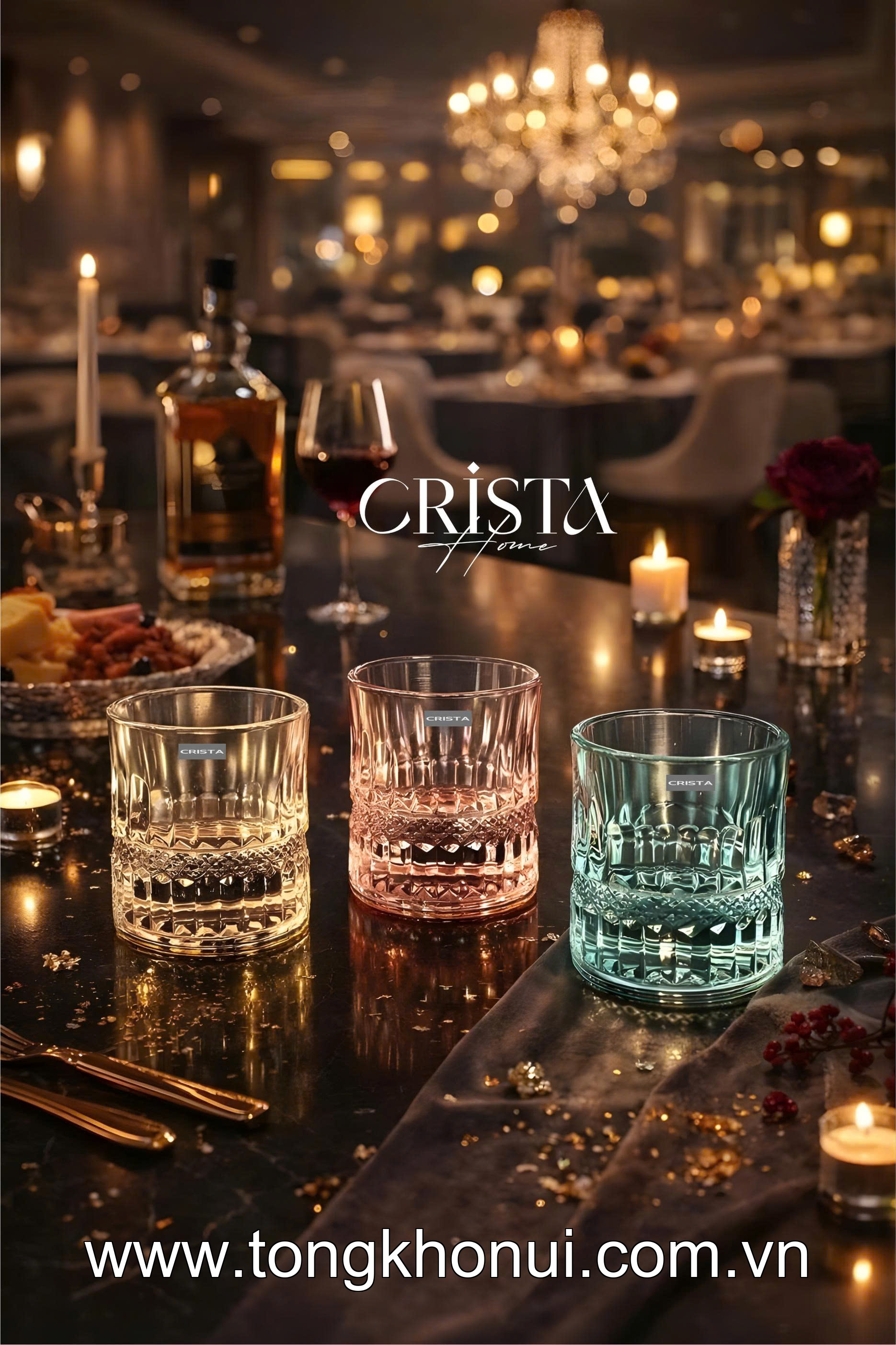 BỘ 6 CỐC RƯỢU WHISKY THỦY TINH 195ML CRISTA HOME – LY UỐNG RƯỢU TIẾP KHÁCH SANG TRỌNG (MÃ 60221) ảnh 3