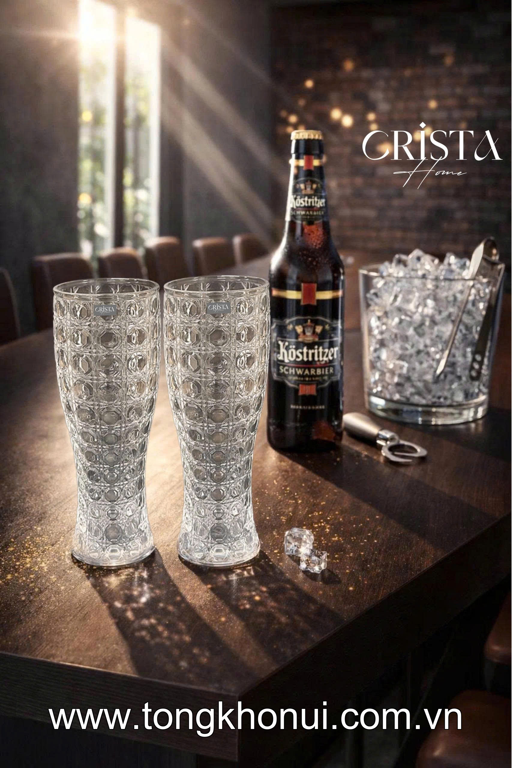 BỘ 6 LY THỦY TINH VÂN PHA LÊ ĐA NĂNG 440ML CRISTA HOME – LY UỐNG BIA, SINH TỐ DÁNG CHÂU ÂU (MÃ 60245) ảnh 10