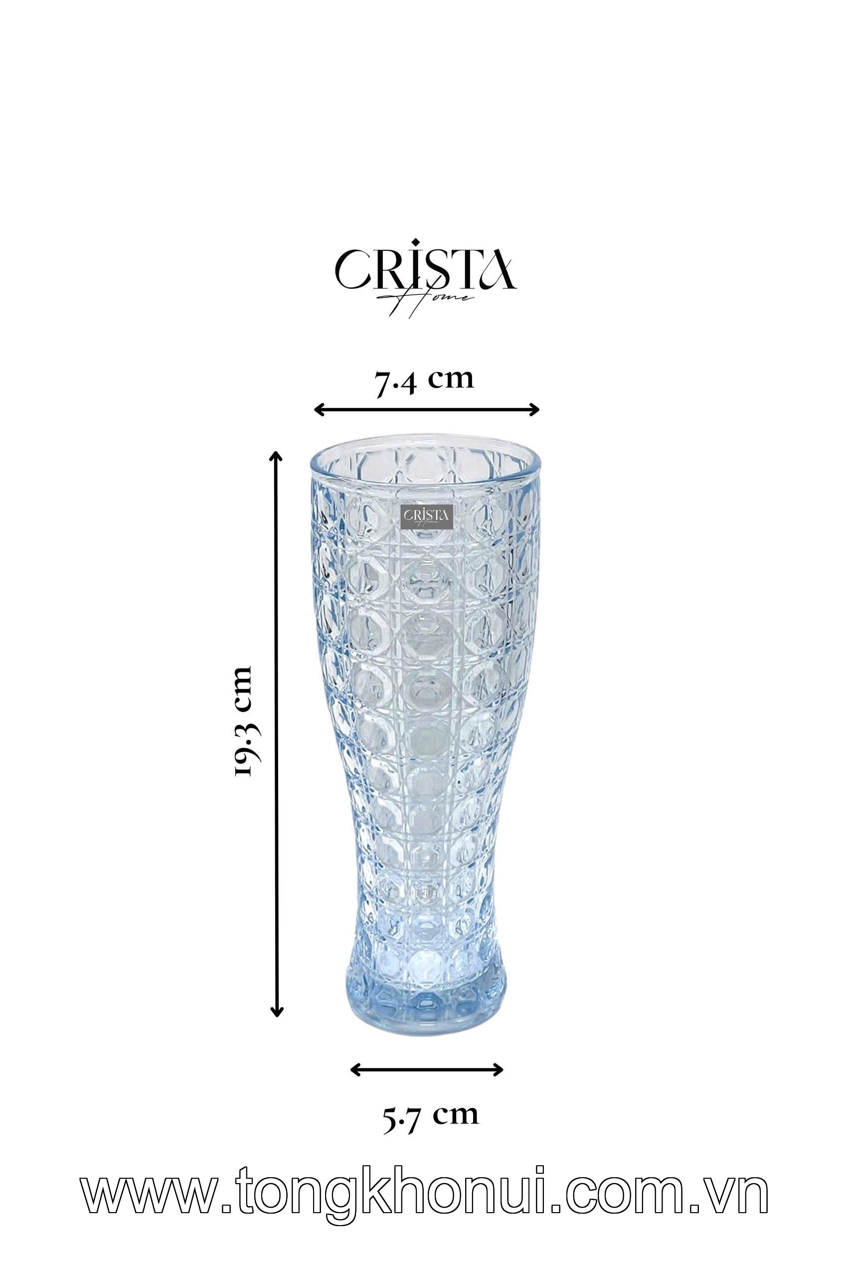 BỘ 6 LY THỦY TINH VÂN PHA LÊ ĐA NĂNG 440ML CRISTA HOME – LY UỐNG BIA, SINH TỐ DÁNG CHÂU ÂU (MÃ 60245) ảnh 14