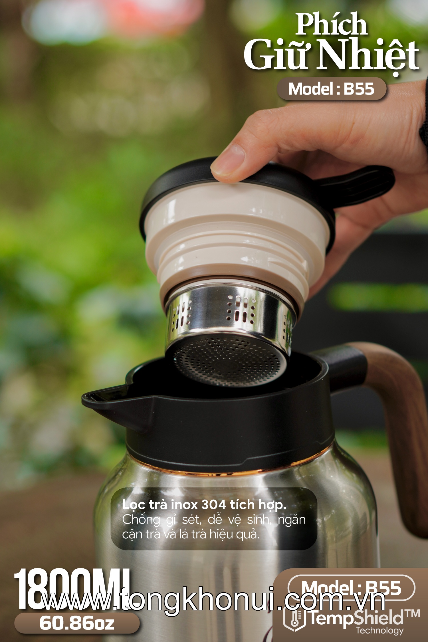 PHÍCH GIỮ NHIỆT 2GOOD B55 – DUNG TÍCH 1.8L GIỮ NÓNG/LẠNH 24H ảnh 18