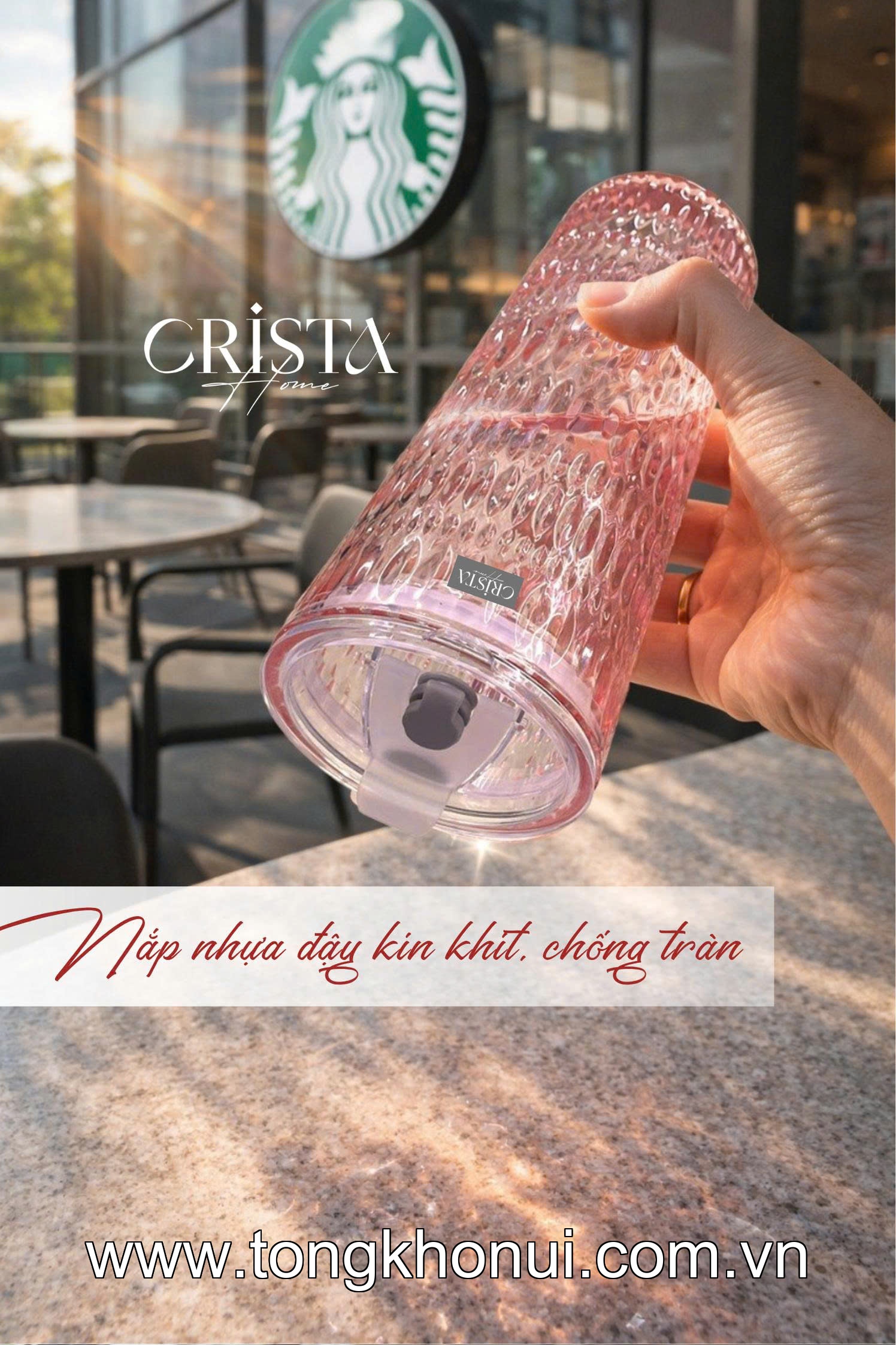 BỘ 2 CỐC THỦY TINH CAO KÈM ỐNG HÚT 500ML CRISTA HOME – CỐC UỐNG TRÀ SỮA, SINH TỐ (TẶNG 2 NẮP NHỰA) (MÃ 60243) ảnh 14