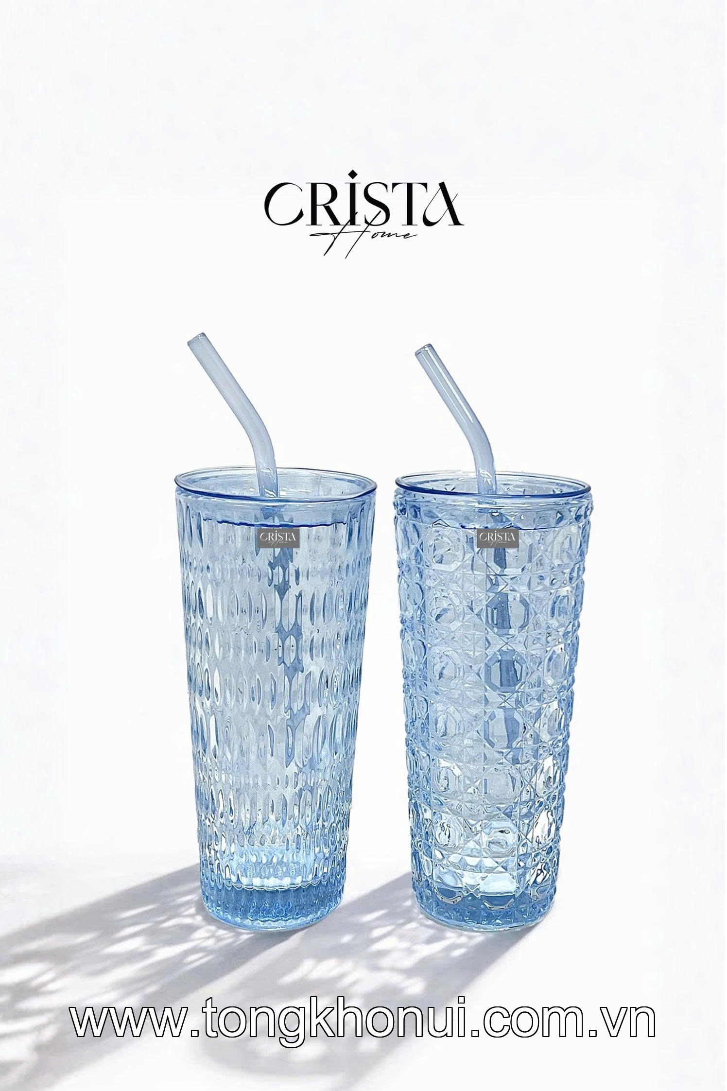 BỘ 2 CỐC THỦY TINH CAO KÈM ỐNG HÚT 500ML CRISTA HOME – CỐC UỐNG TRÀ SỮA, SINH TỐ (TẶNG 2 NẮP NHỰA) (MÃ 60243) ảnh 16