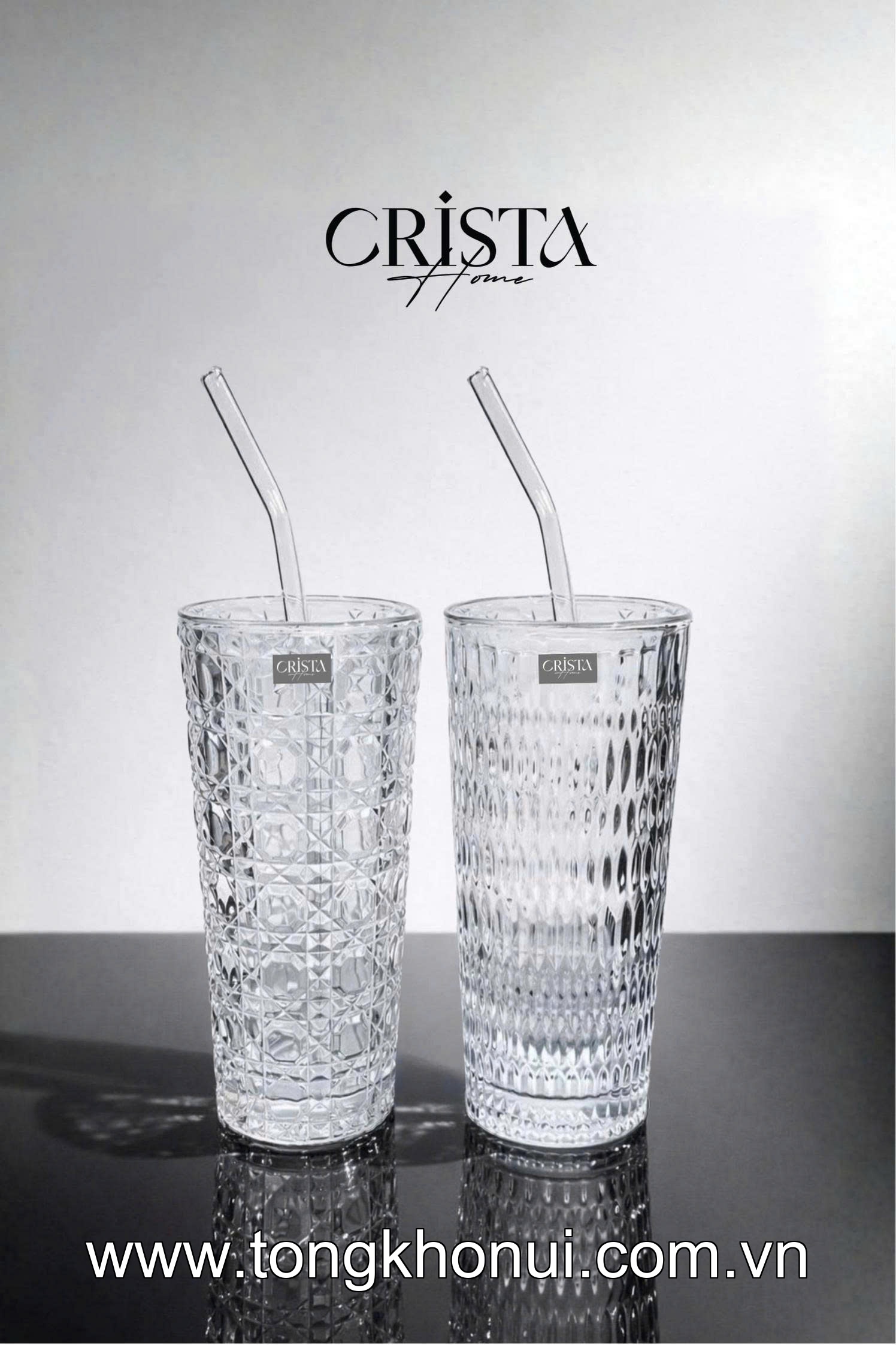 BỘ 2 CỐC THỦY TINH CAO KÈM ỐNG HÚT 500ML CRISTA HOME – CỐC UỐNG TRÀ SỮA, SINH TỐ (TẶNG 2 NẮP NHỰA) (MÃ 60243) ảnh 19