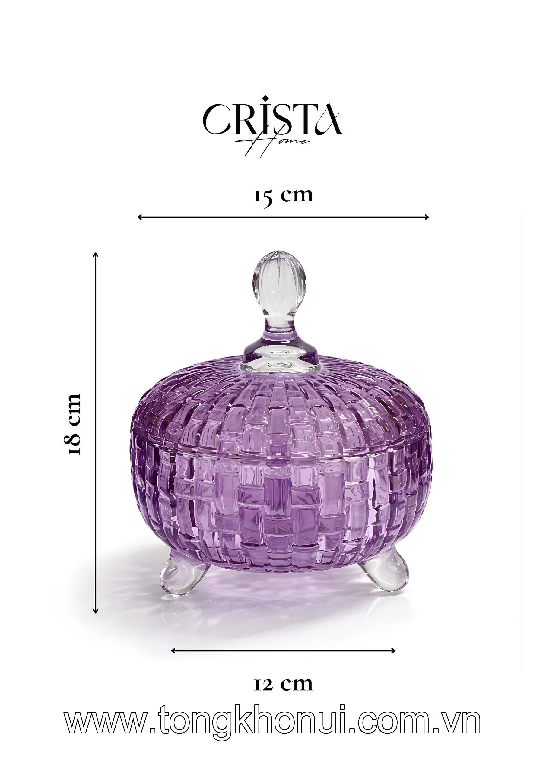 BỘ 2 HŨ THỦY TINH ĐỰNG KẸO VÂN CARO 790ML CRISTA HOME – HŨ ĐỰNG BÁNH KẸO, ĐỒ KHÔ ĐẸP (MÃ 60205) ảnh 10