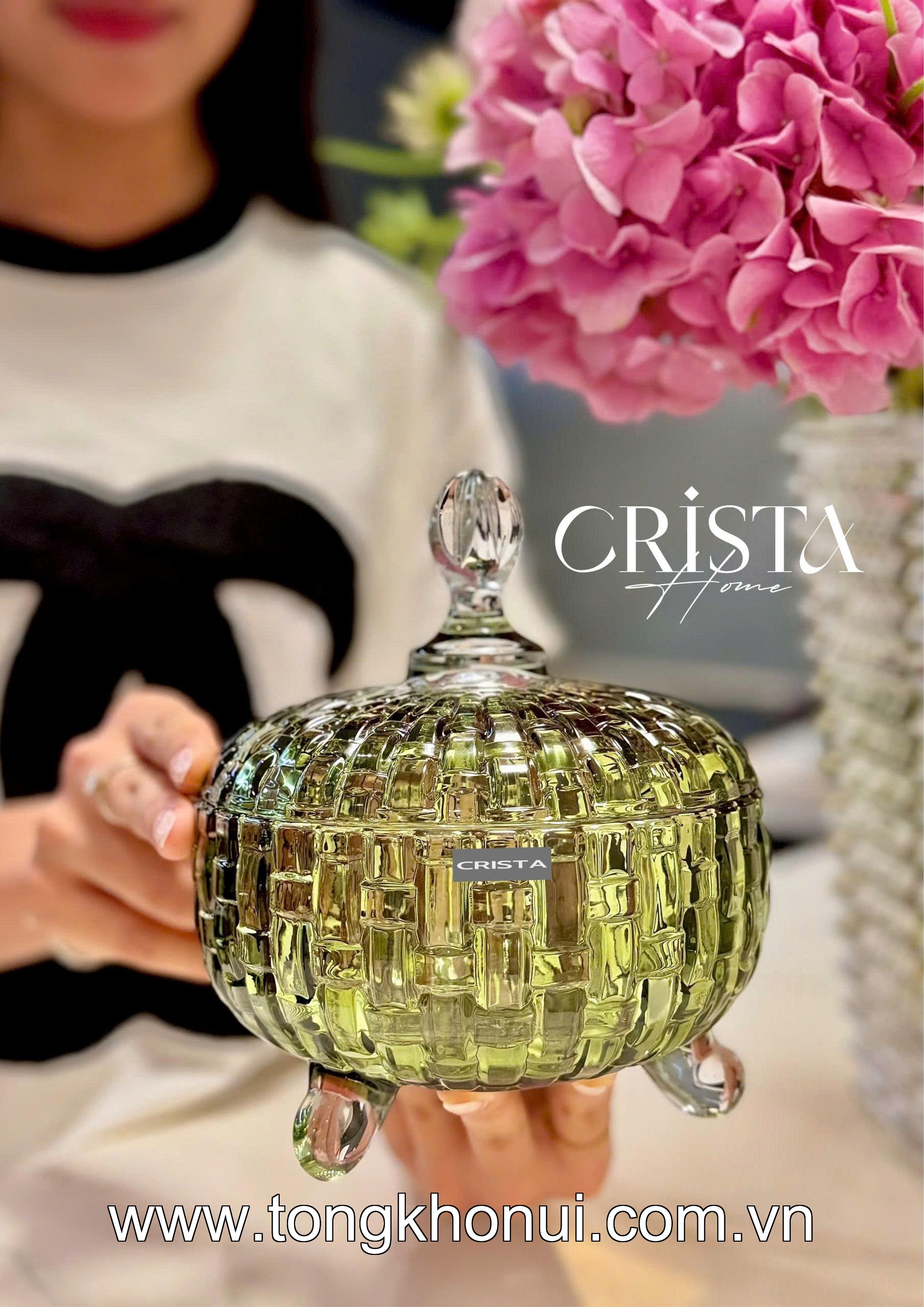 BỘ 2 HŨ THỦY TINH ĐỰNG KẸO VÂN CARO 790ML CRISTA HOME – HŨ ĐỰNG BÁNH KẸO, ĐỒ KHÔ ĐẸP (MÃ 60205) ảnh 12