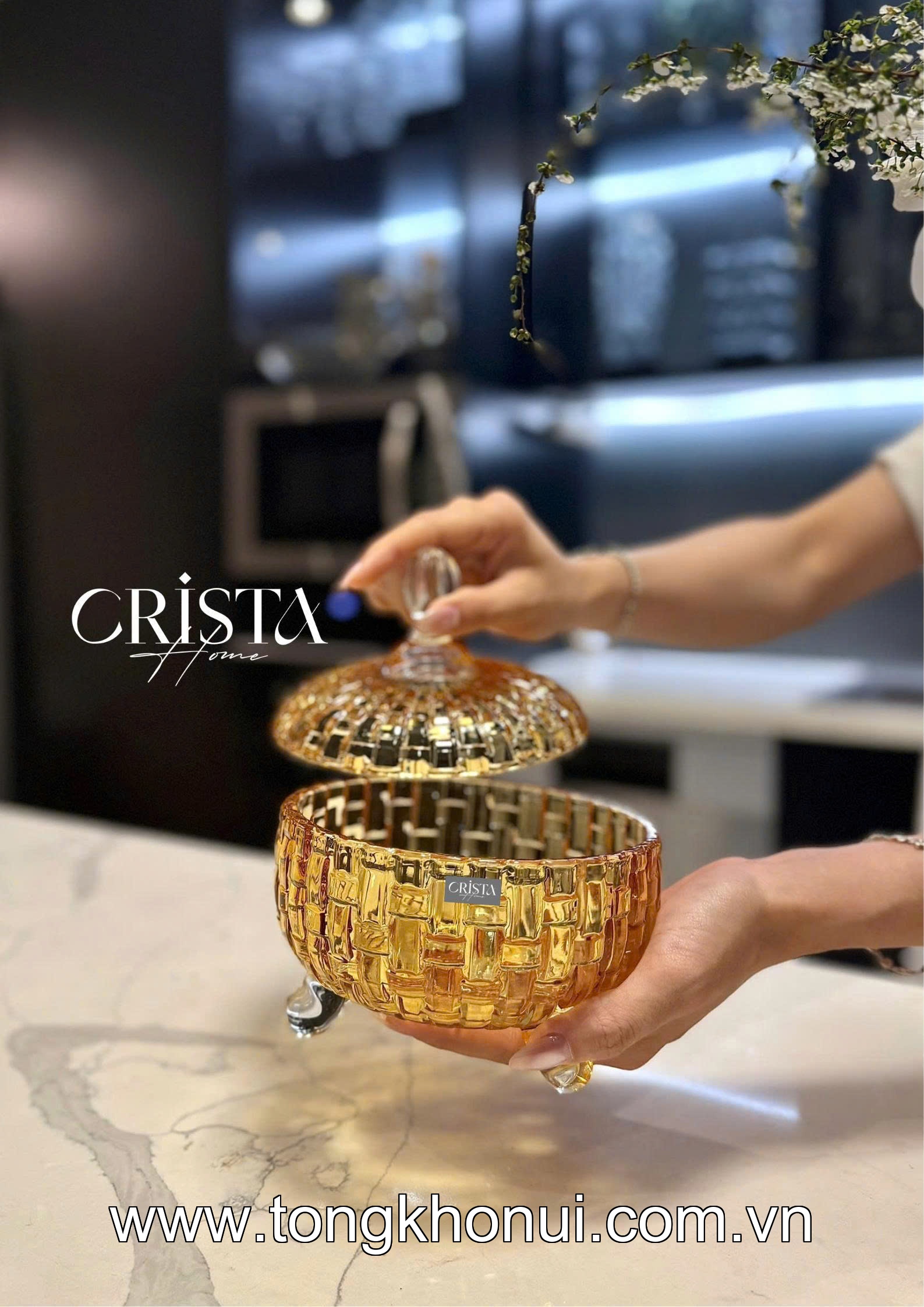 BỘ 2 HŨ THỦY TINH ĐỰNG KẸO VÂN CARO 790ML CRISTA HOME – HŨ ĐỰNG BÁNH KẸO, ĐỒ KHÔ ĐẸP (MÃ 60205) ảnh 18