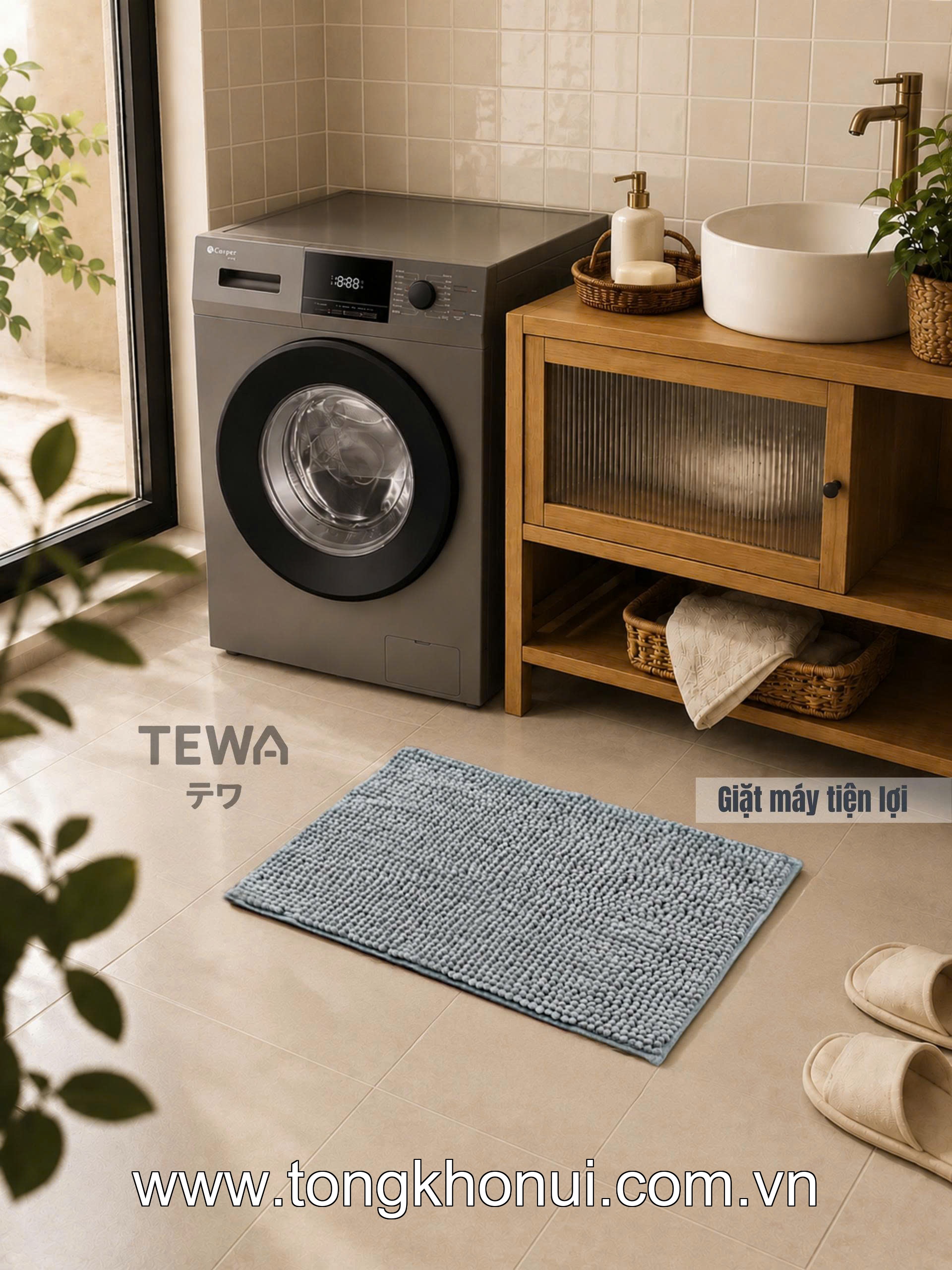 THẢM TRẢI SÀN NHUNG TUYẾT CHENILLE TEWA – THẢM LAU CHÂN CHỐNG TRƯỢT, THẤM HÚT NHANH (MÃ 80005) ảnh 15