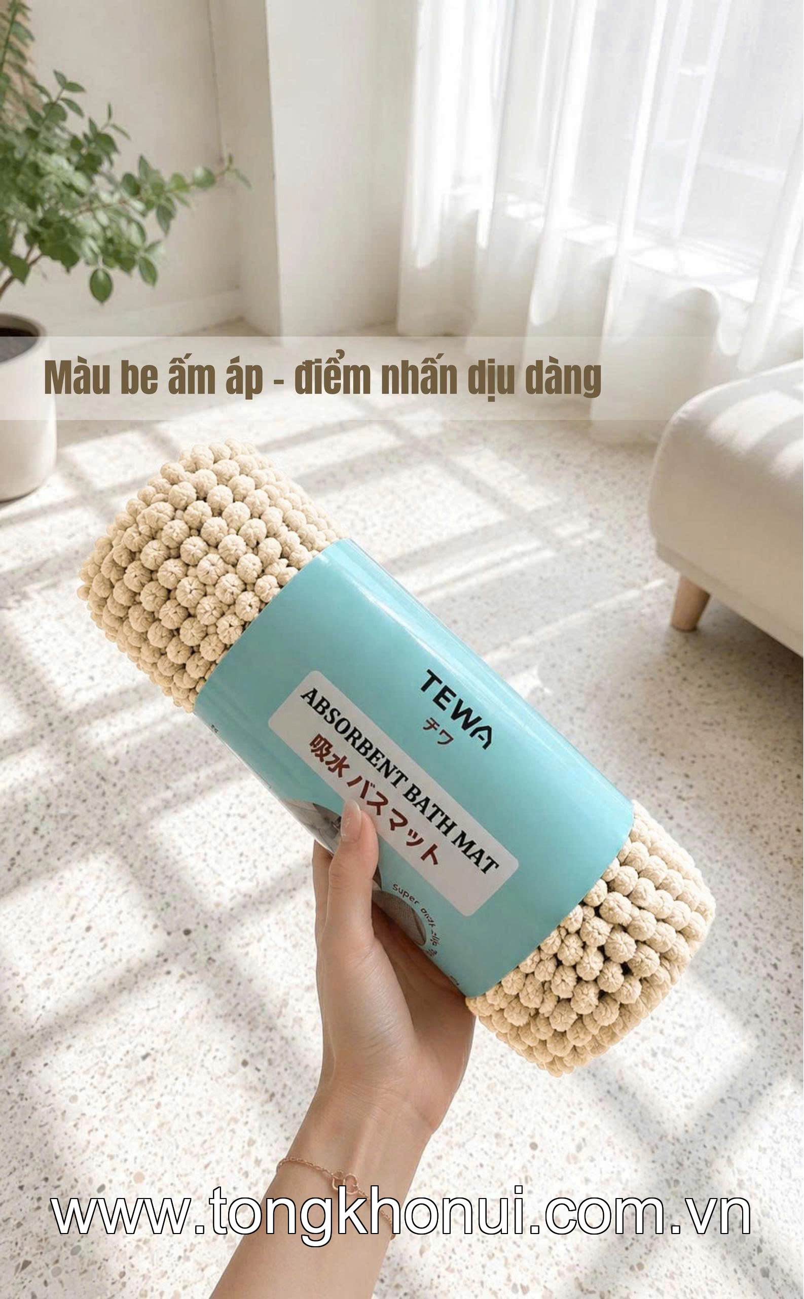 THẢM TRẢI SÀN NHUNG TUYẾT CHENILLE TEWA – THẢM LAU CHÂN CHỐNG TRƯỢT, THẤM HÚT NHANH (MÃ 80005) ảnh 16