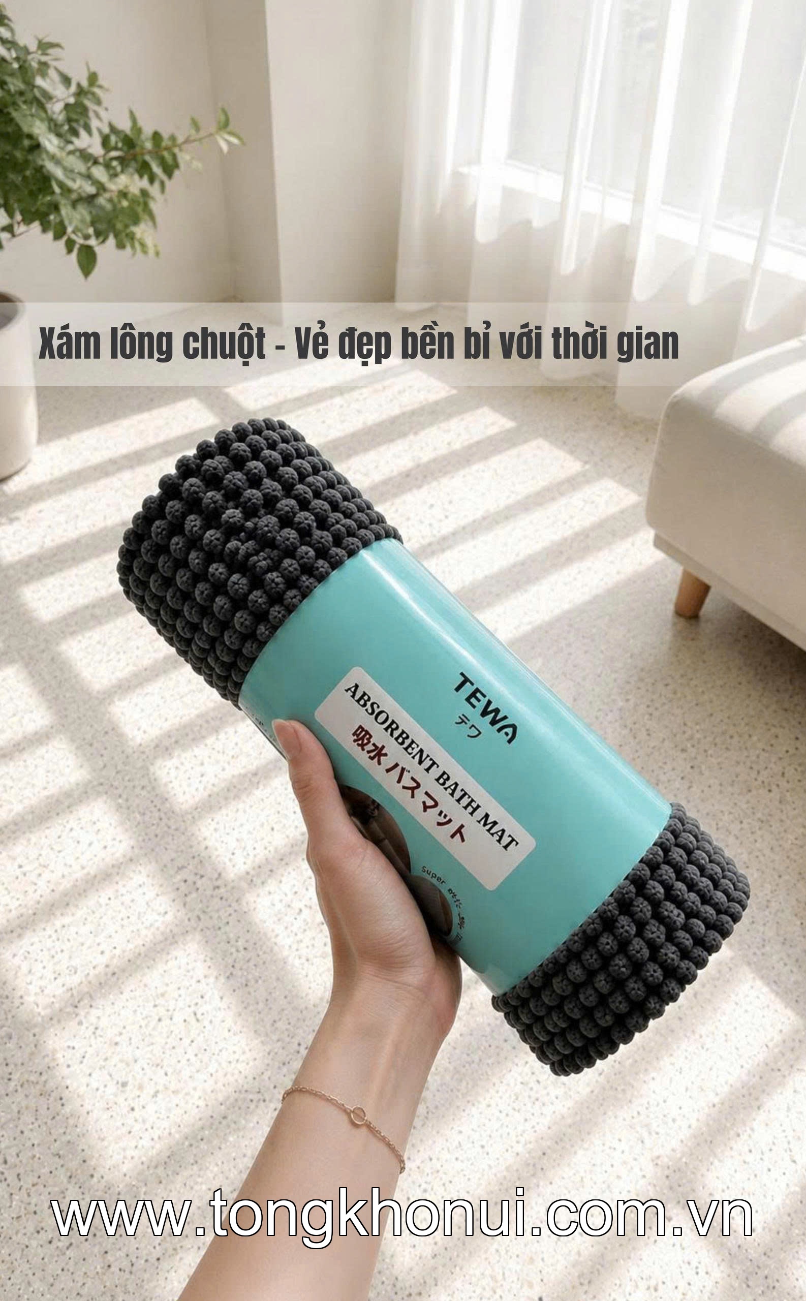THẢM TRẢI SÀN NHUNG TUYẾT CHENILLE TEWA – THẢM LAU CHÂN CHỐNG TRƯỢT, THẤM HÚT NHANH (MÃ 80005) ảnh 19