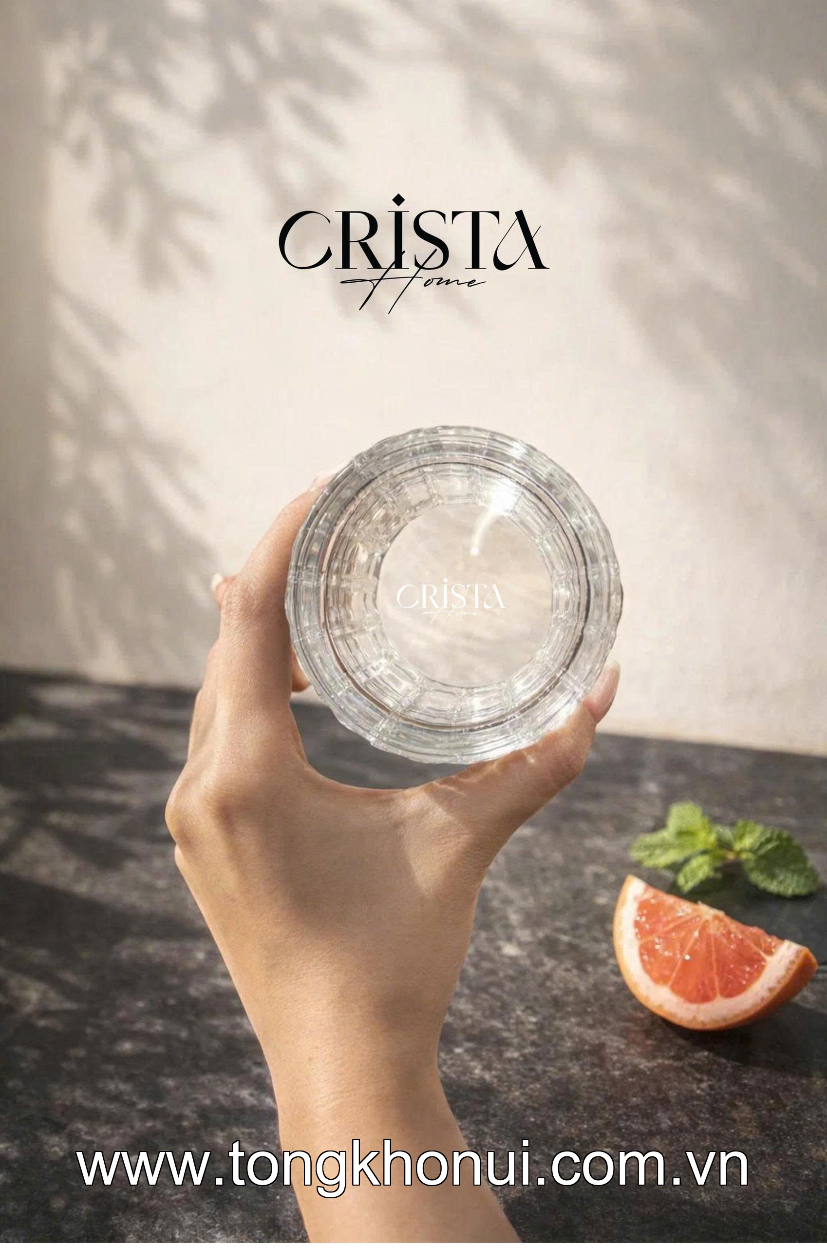 BỘ 6 CỐC THỦY TINH VÂN PHA LÊ NỔI 390ML CRISTA HOME – CỐC UỐNG NƯỚC ĐA NĂNG HÀNG NGÀY (MÃ 60253) ảnh 10