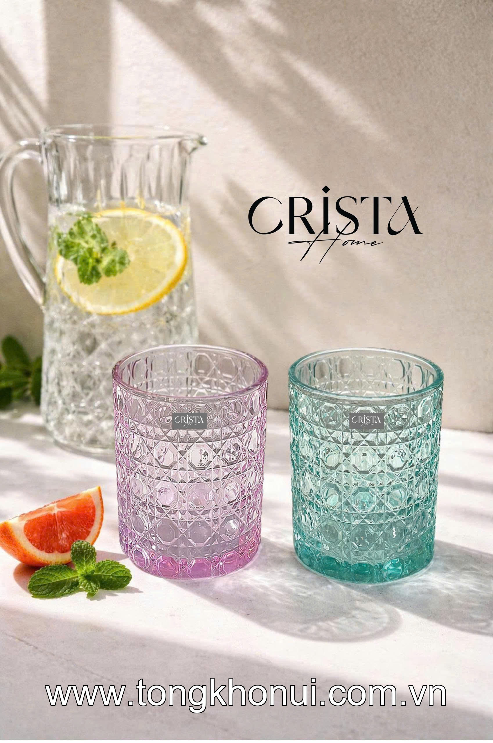 BỘ 6 CỐC THỦY TINH VÂN PHA LÊ NỔI 390ML CRISTA HOME – CỐC UỐNG NƯỚC ĐA NĂNG HÀNG NGÀY (MÃ 60253) ảnh 11