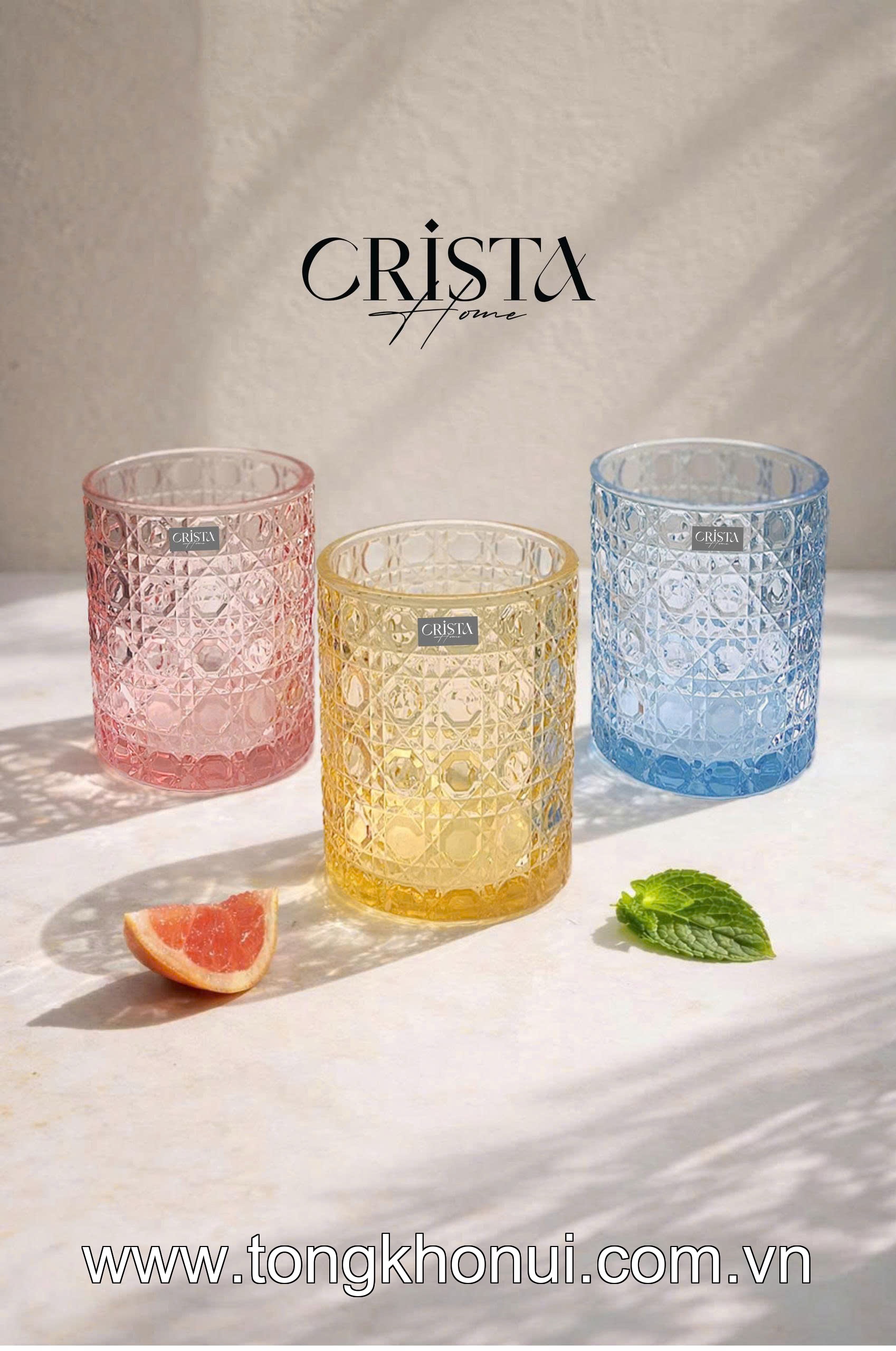 BỘ 6 CỐC THỦY TINH VÂN PHA LÊ NỔI 390ML CRISTA HOME – CỐC UỐNG NƯỚC ĐA NĂNG HÀNG NGÀY (MÃ 60253) ảnh 16