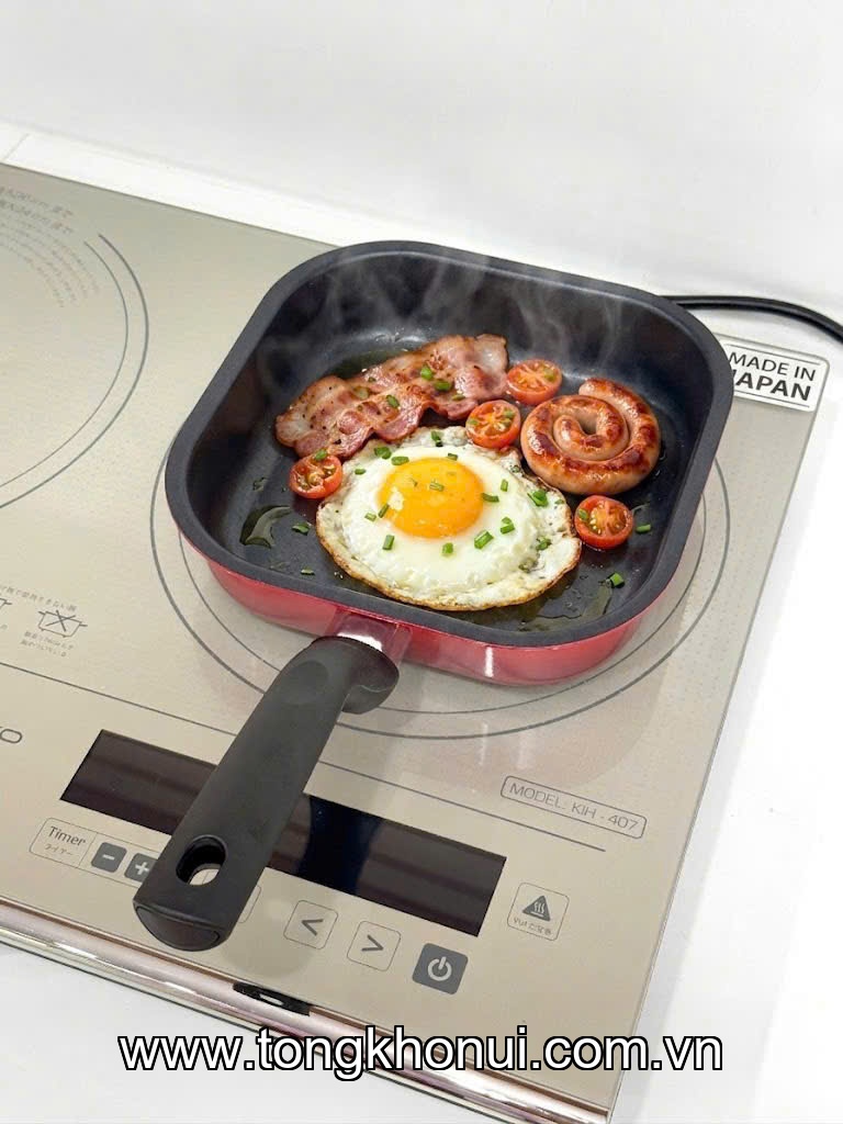 CHẢO VUÔNG SÂU LÒNG CHỐNG DÍNH DAIKIN CAO CẤP KAKUSEE – SIZE 20X20CM & 24X24CM 4972940198429 ảnh 2
