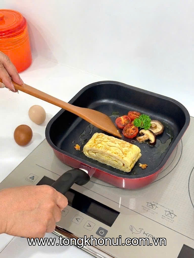 CHẢO VUÔNG SÂU LÒNG CHỐNG DÍNH DAIKIN CAO CẤP KAKUSEE – SIZE 20X20CM & 24X24CM 4972940198429 ảnh 10